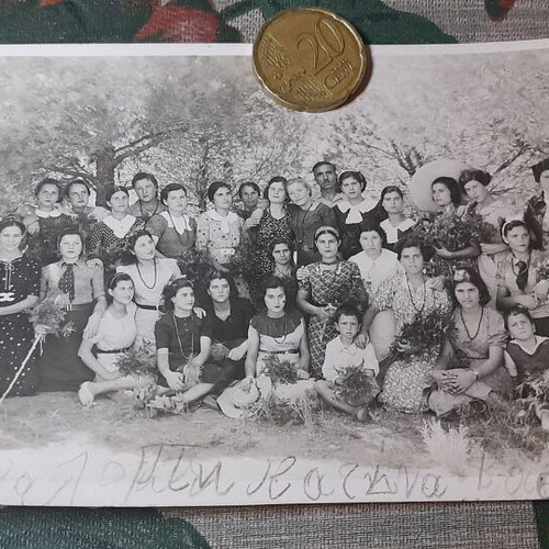 Vintage group photo postcard used, dated 1934