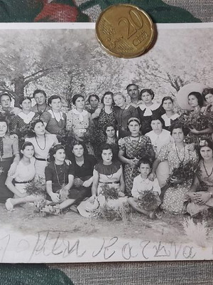 Vintage group photo postcard used, dated 1934