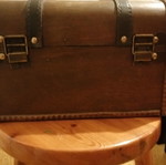 Vintage small leather case like new for cosmetics or storage