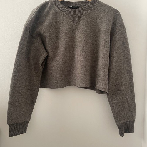 Zara crop sweater gray size M like new