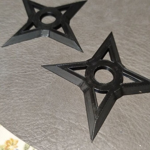 Ninja 3d stars new, set of 2 black pieces