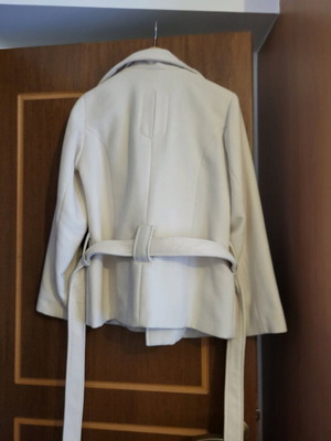 Pink Woman women's white coat like new, size XL
