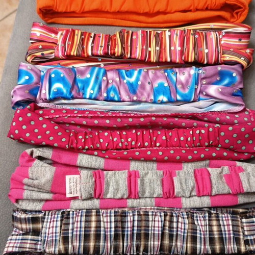 Headband ribbons with elastic like new, multicolor