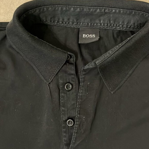Hugo Boss Men Polo Shirt, Black, Classic Logo, Size M
