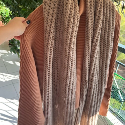 Achilleas thick beige camel scarf new