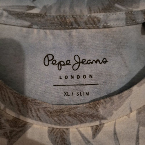 Pepe Jeans men's T-shirt XL like new, gray and turquoise