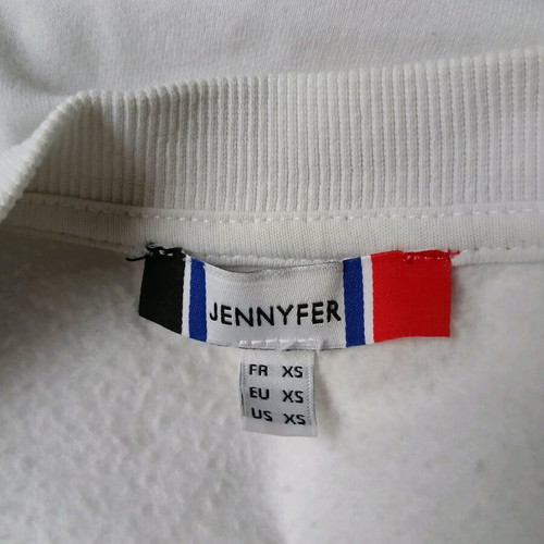 Women's cropped white sweatshirt like new, size XS