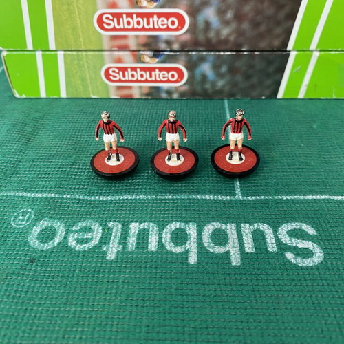 Vintage Subbuteo spares ref 57 AC Milan set of 3