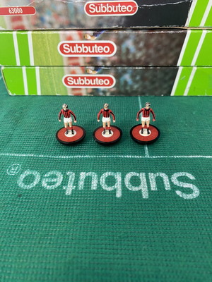 Vintage Subbuteo spares ref 57 AC Milan set of 3