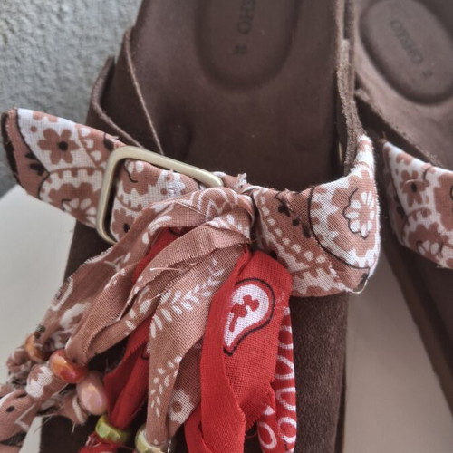 Oysho leather clogs size 38, new, handmade decoration