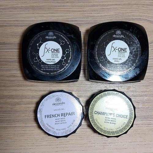 Alessandro International nail gels used, set of 4 pieces