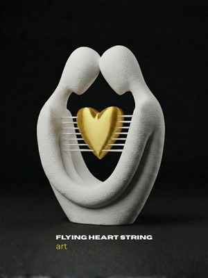 Flying Heart String Art new decorative heart sculpture