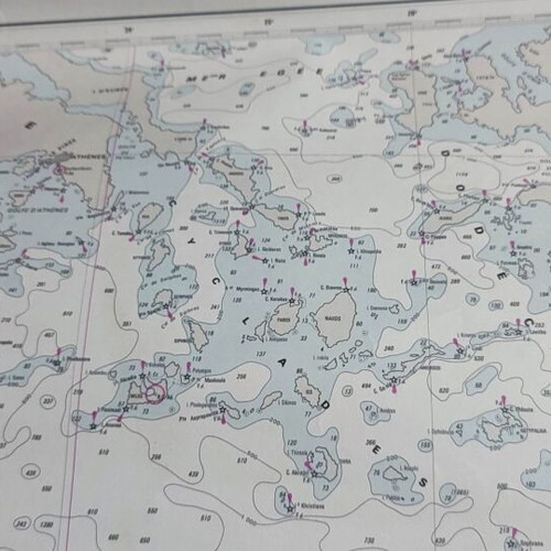 Nautical map 1972 like new, South Aegean, Crete, Cyprus, Peloponnese