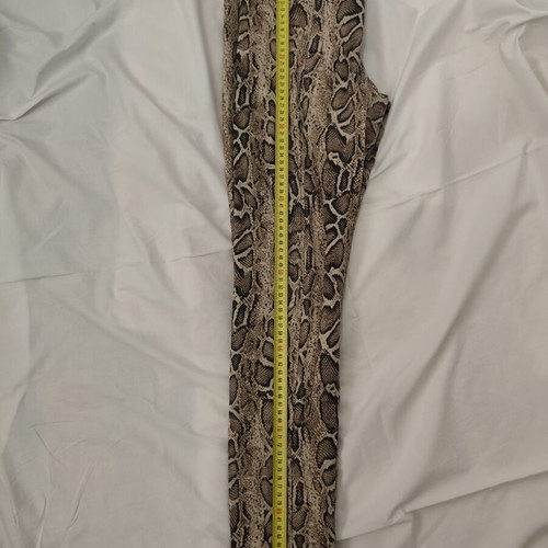 Snakeskin women's leggings used, size S/M, high waist, earth tones