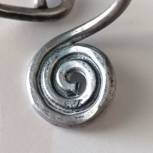 Silver 925 ring with spiral and adjustable size new