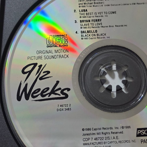 9½ Weeks Soundtrack CD like new, romantic blues music