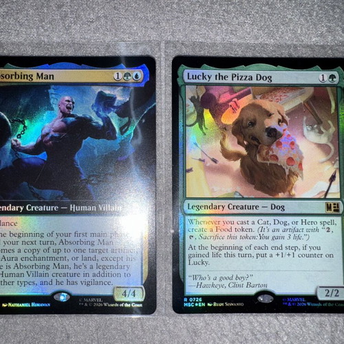 Magic The Gathering foil rares Marvel Super Heroes new, set of 2