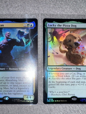Magic The Gathering foil rares Marvel Super Heroes new, set of 2