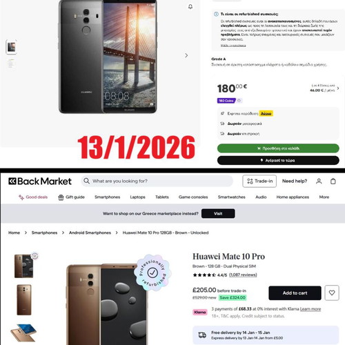 Huawei Mate 10 Pro 6GB RAM 128GB Dual Sim OLED HDR10 smartphone like new