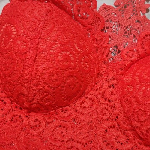 Lace bustier unused, red, one size