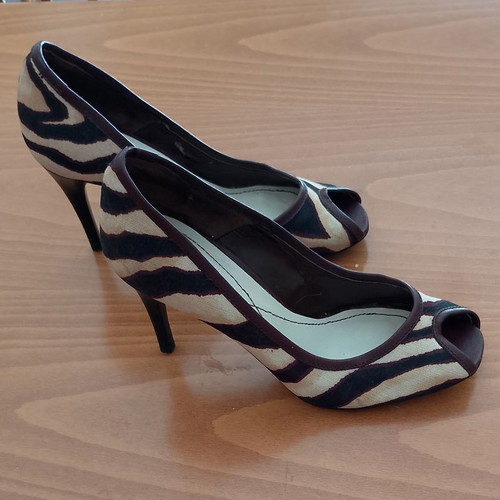 Zara peep toe pumps used, size 38, beige brown