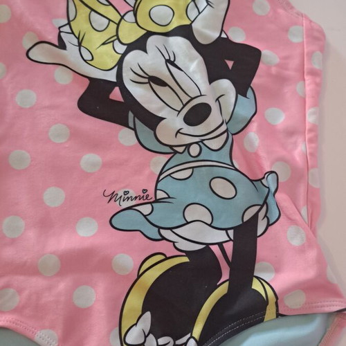 Girls' Minnie Pink Polka Dot Swimsuit H&M like new, ages 6-8