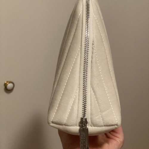 Darphin Velvet Skincare Makeup Bag, white beige