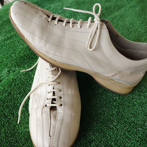 Men's shoes size 43 used, beige with laces, scarponi style