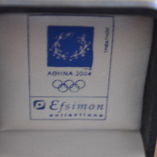Silver 925 Commemorative Pin Olympic Games Athens 2004 Efsimon like new