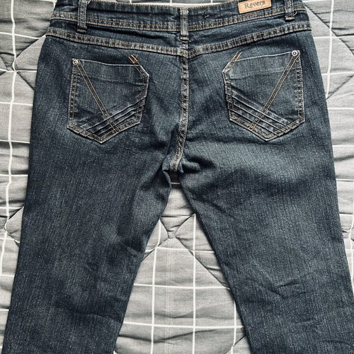 Revers Dark Blue Women's Jeans with Gift Belt, Like New, Size L