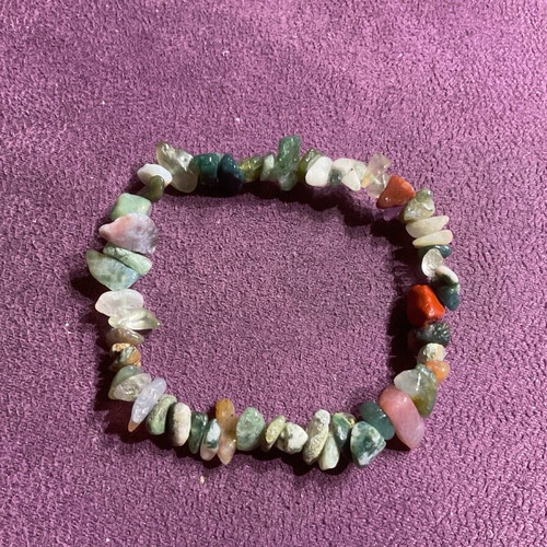 Moss Agate authentic elastic bracelet