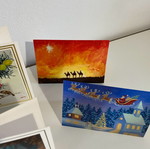 Painted cards new, pack of 8 with envelopes