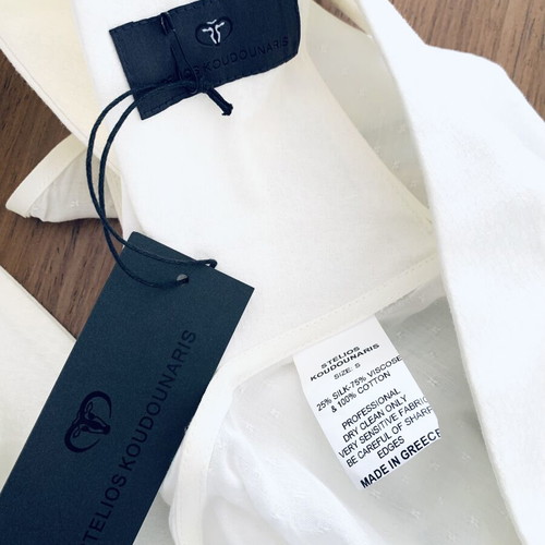 Backless top Stelios Koudounaris new, white, size S