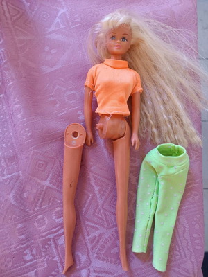 Vintage doll used with defect
