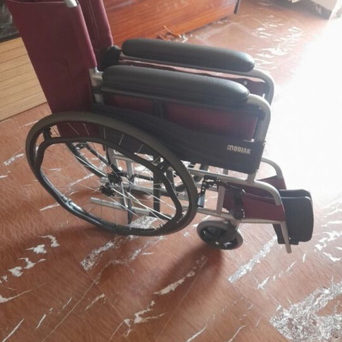 MOBIAK folding wheelchair, burgundy