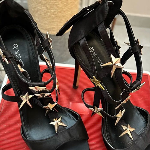 Migato black satin sandals new size 39