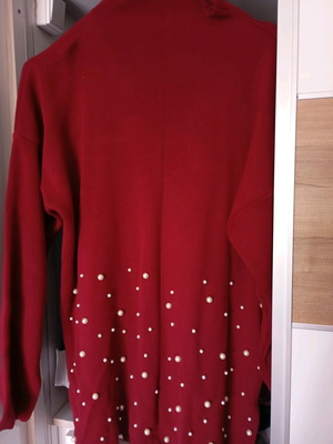 Bordeaux wool set with pearls new