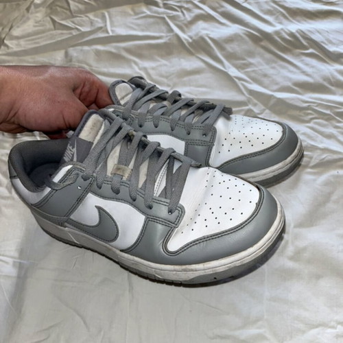 Nike Dunk Low sneakers used, size 44.5, white and grey