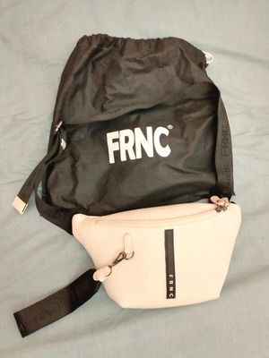 FRNC leather waist bag new, black and white