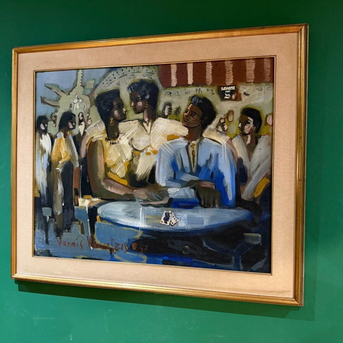 Έργο τέχνης Γ. Βακιρτζής μεταχειρισμένο, Τα χαρτόμουτρα σε κορνίζα