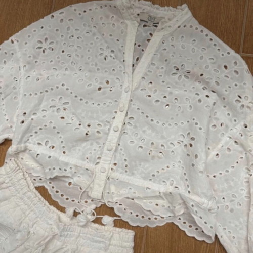 Zini boutique blouse like new, white, one size