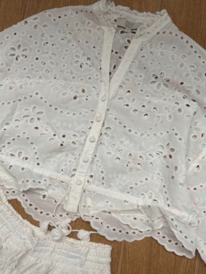 Zini boutique blouse like new, white, one size