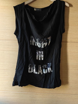 Julia Bergovich Black Top with Sequins L Like New