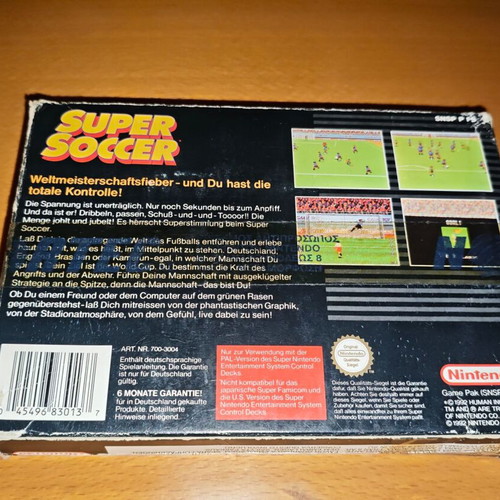 Super Soccer Super Nintendo Entertainment System SNES used, PAL