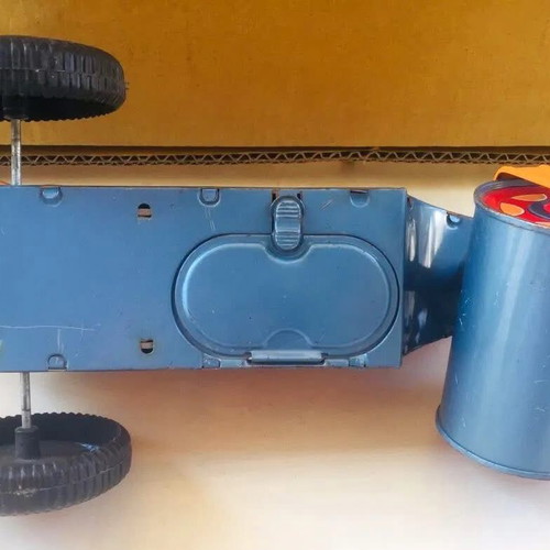 Tin toy road roller used, vintage, Japanese