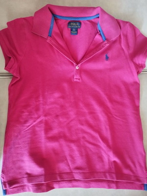 Polo Ralph Lauren Kids Polo Shirt XL (16) Like New, Pink and Blue