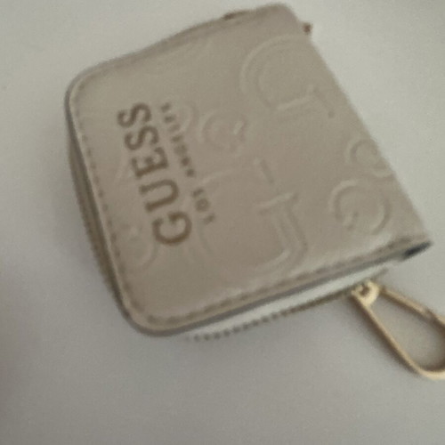 Guess small embossed zip-around wallet off-white, like new