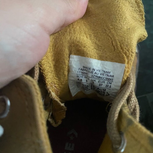 Converse Run Star Hike High leather sneakers used, size 37 brown