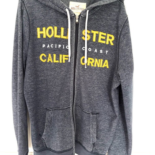 Hollister hoodie jacket blue like new, size L