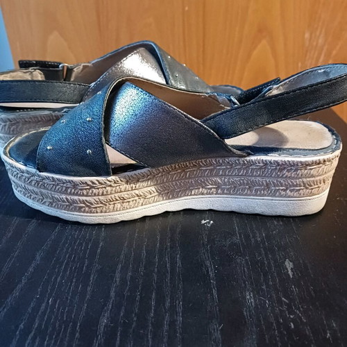 Parex women's platform sandals used, size 37, anthracite